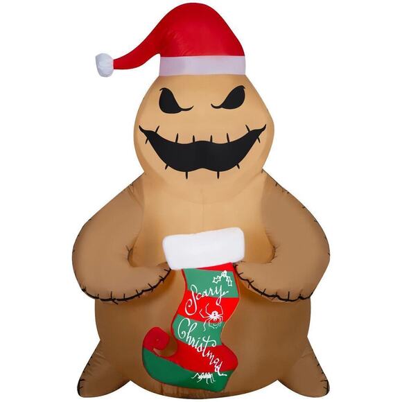 Nightmare Before Christmas Oogie Boogie 5' ft Christmas Inflatable Lawn Decor - Picture 1 of 6